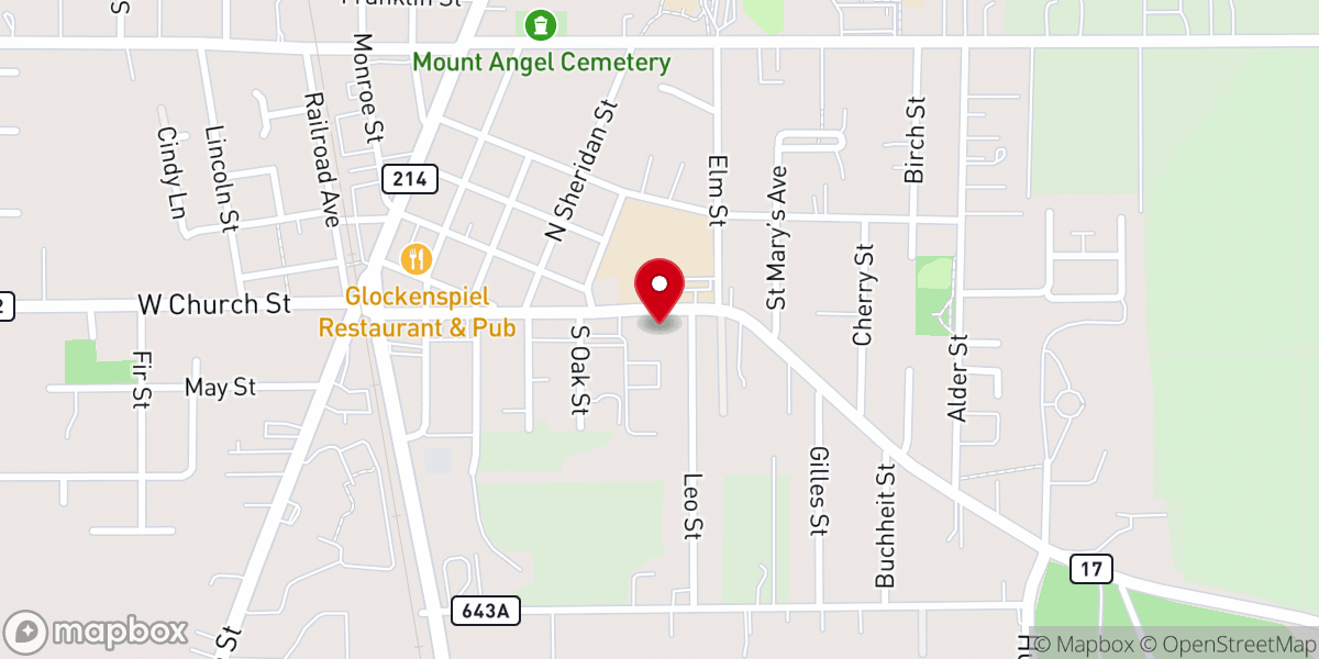 Map showing location of St Mary Catholic Church