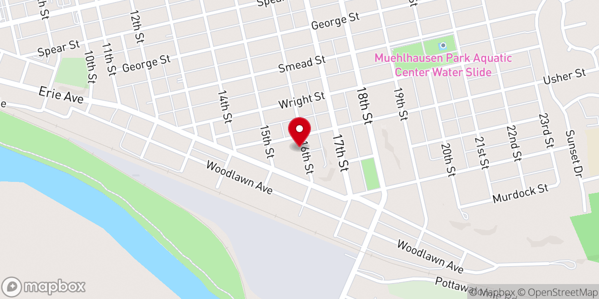 Map showing location of Bethel Temple Church