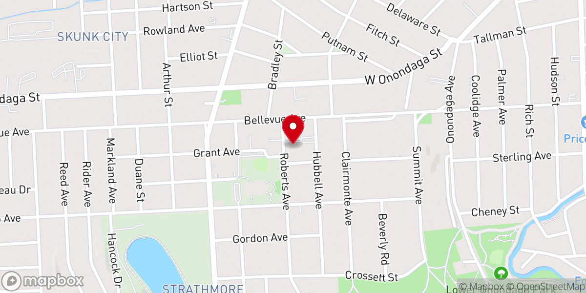Map showing location of St. Joseph's Chapel at the Church of the Most Holy Rosary