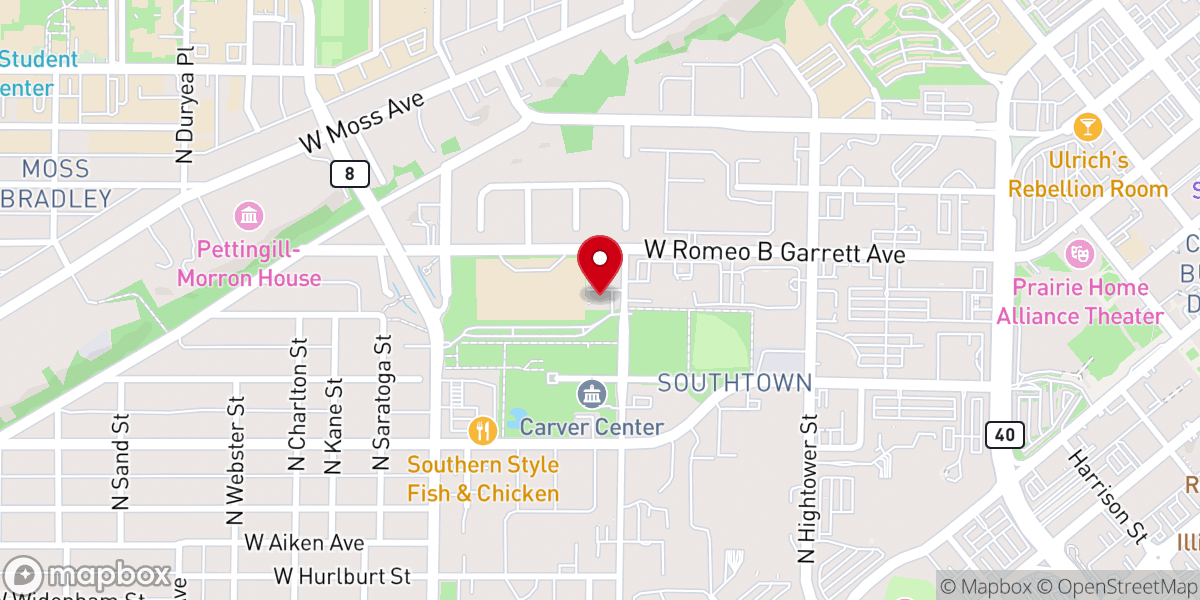 Map showing location of Grace Baptist Church