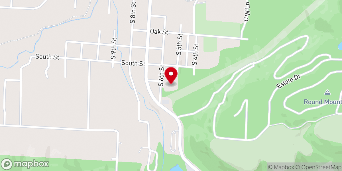 Map showing location of Cleburne County Baptist Church