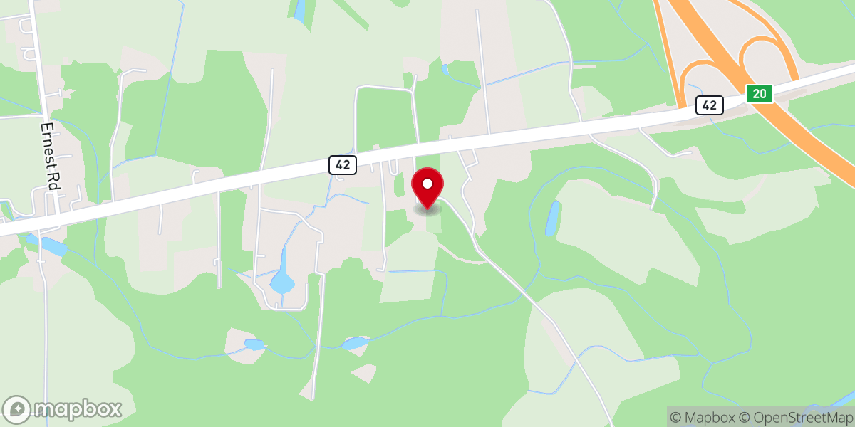 Map showing location of Contentnea Church