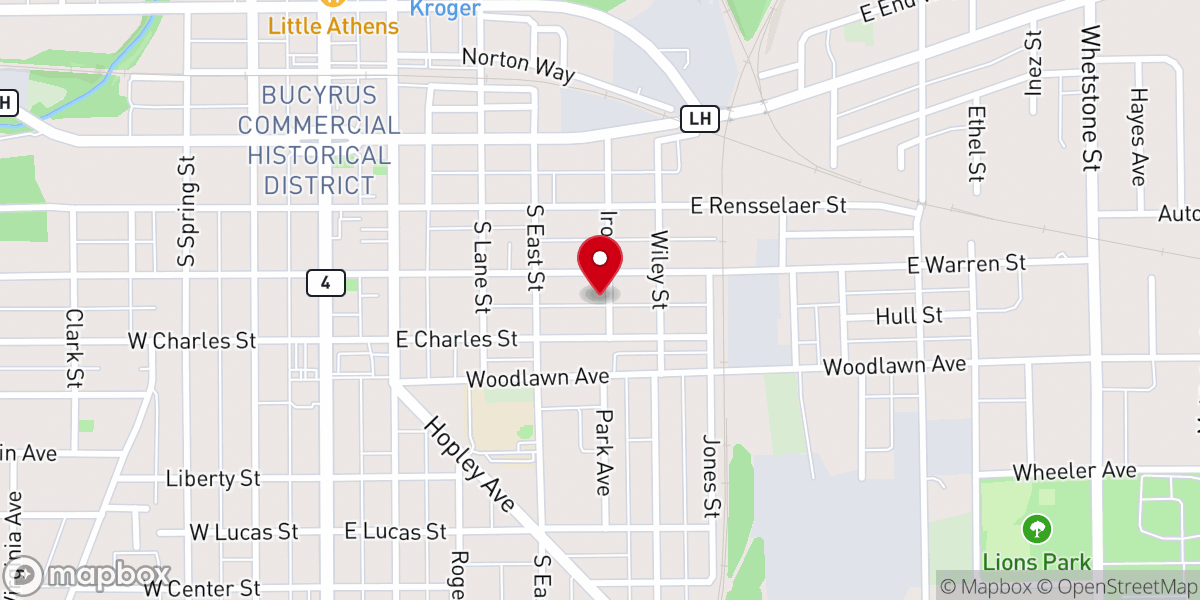 Map showing location of The Church Playhouse Company