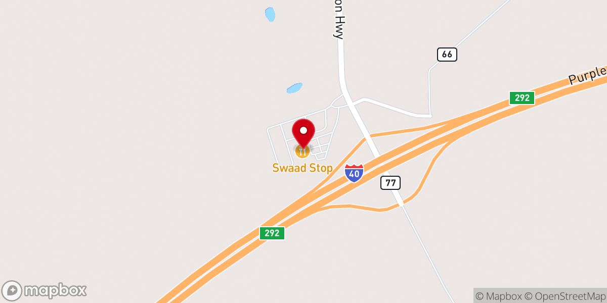 Map showing location of Truckers Chapel