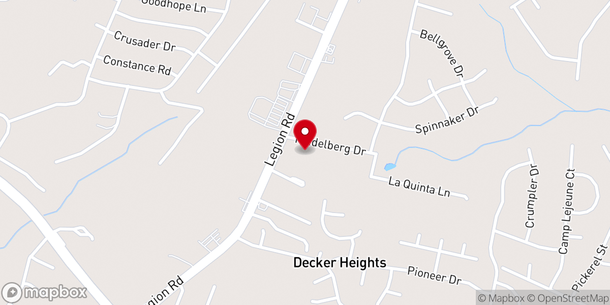 Map showing location of Hillside Baptist Church