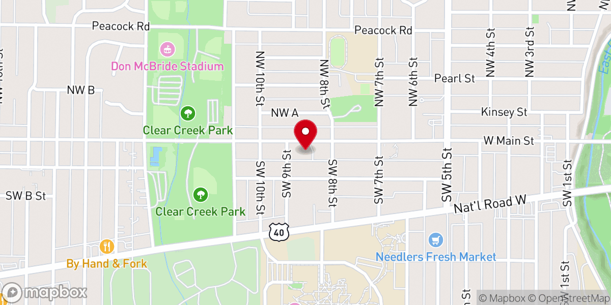 Map showing location of Holy Family Catholic Church (St Elizabeth Ann Seton Parish)