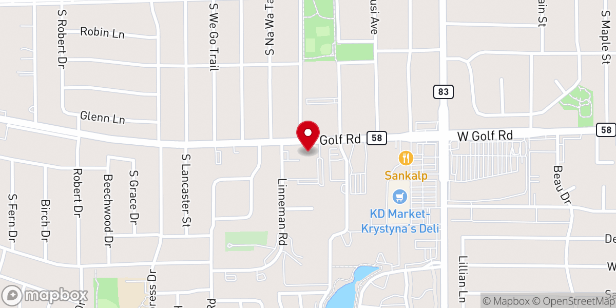 Map showing location of Sam Mool Korean United Methodist Church
