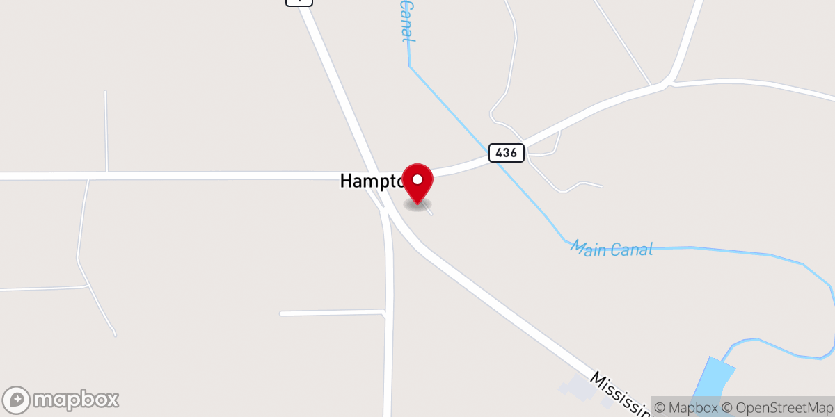 Map showing location of Sharon Chapel Assembly of God