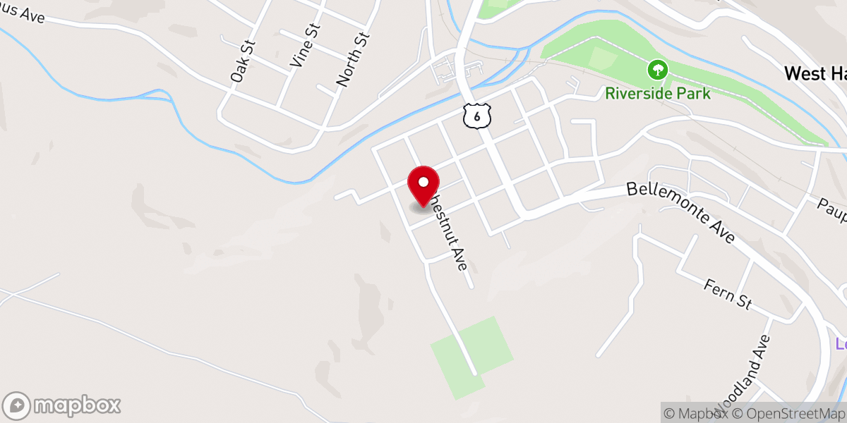 Map showing location of Queen of Peace Roman Catholic