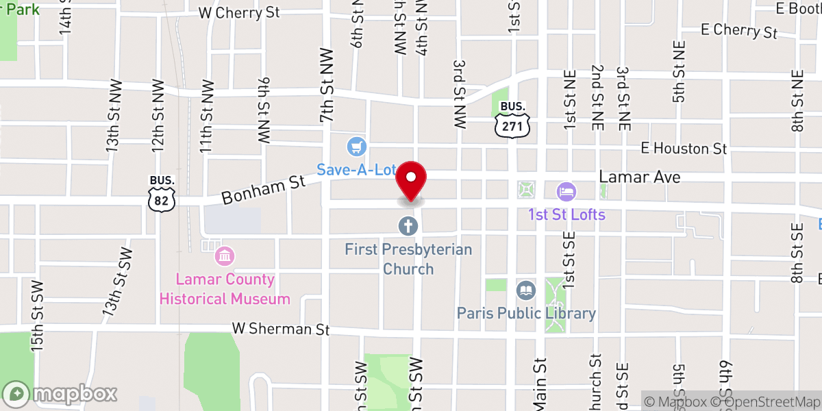 Map showing location of Mercy Church, Paris