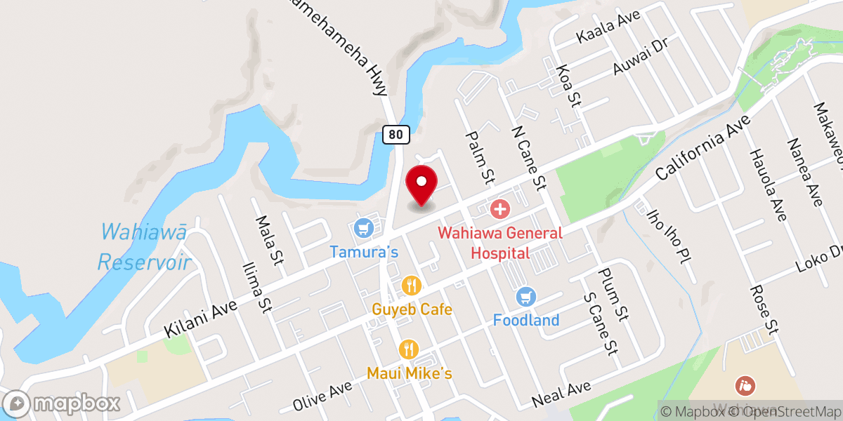 Map showing location of Abundant Life Church