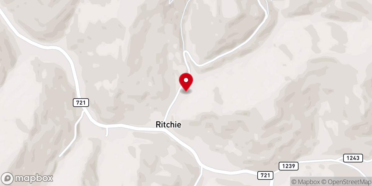 Map showing location of Clear Creek Evangelical Church