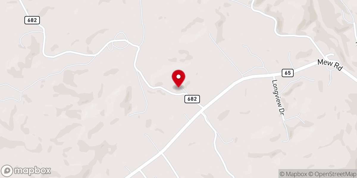 Map showing location of Brick Church