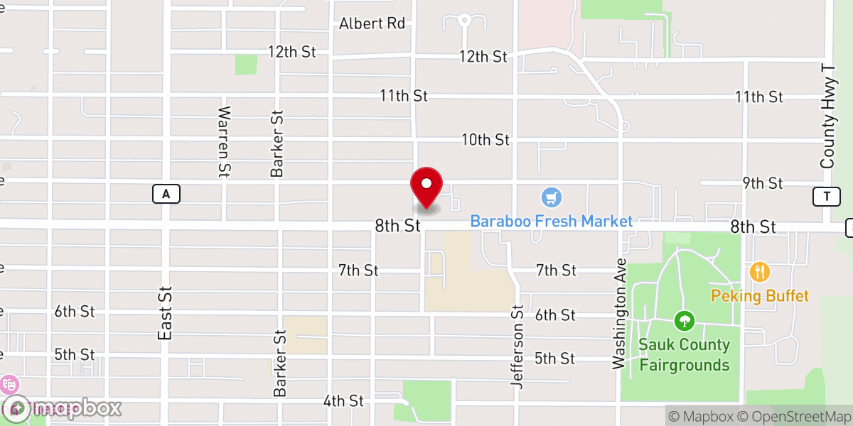 Map showing location of St Paul's Lutheran Church