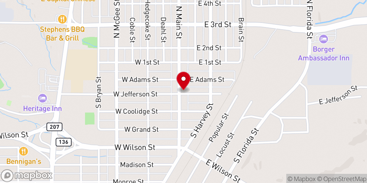 Map showing location of Biblical Apostolic Church