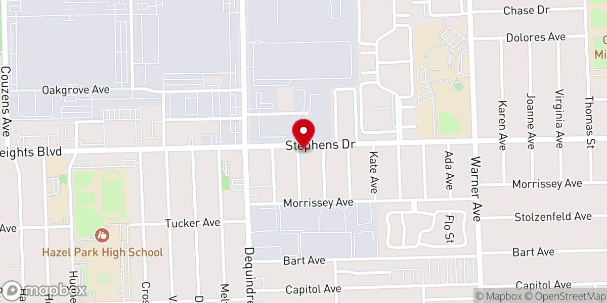 Map showing location of Westview Baptist Church