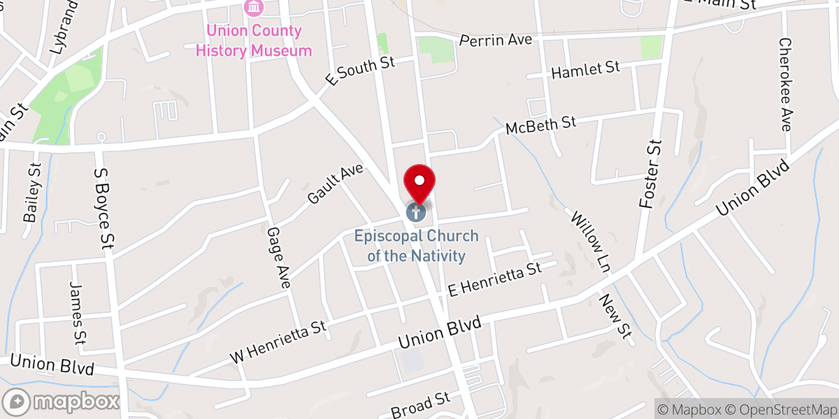 Map showing location of Church of the Nativity