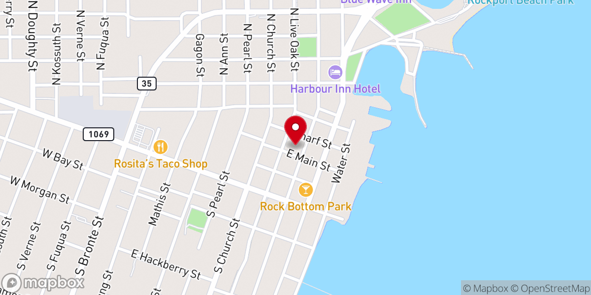 Map showing location of Church Unlimited - Rockport-Fulton