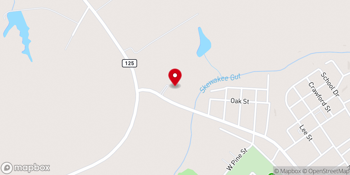 Map showing location of Fellowship Baptist Church