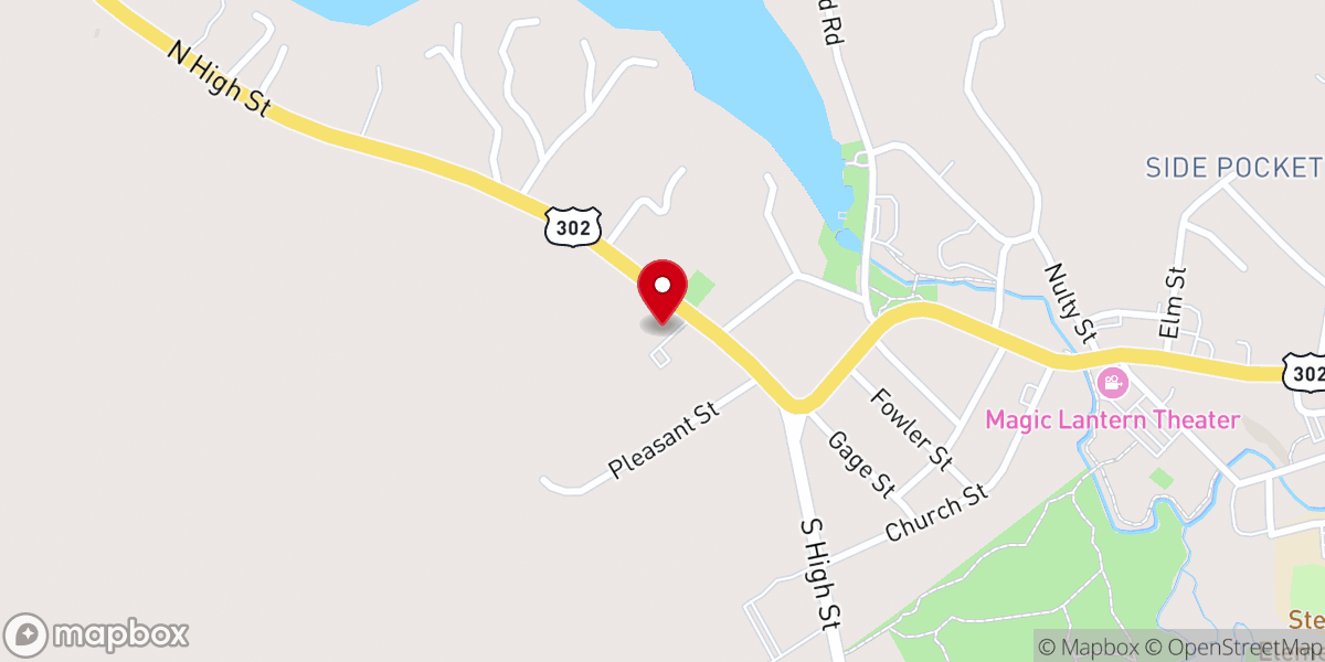 Map showing location of Pleasant Mountain Presbyterian Church