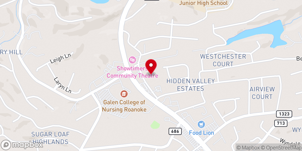 Map showing location of Oak Grove Church of the Brethren
