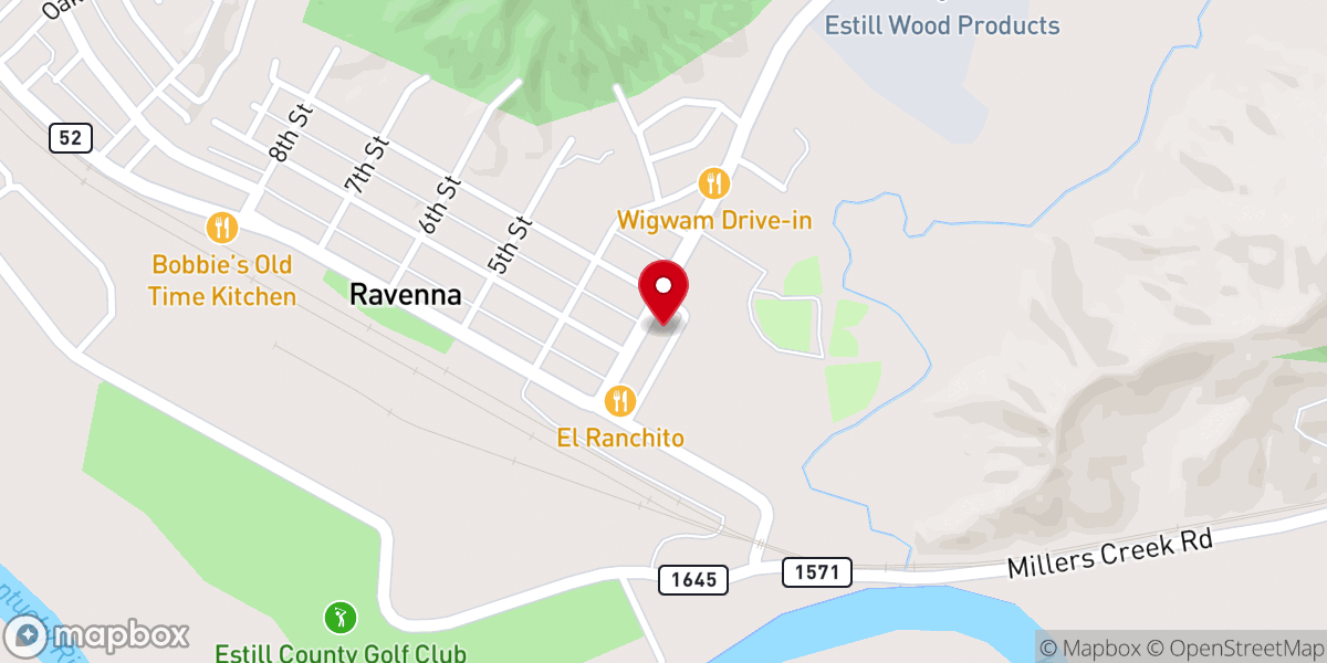 Map showing location of Ravenna Church of God
