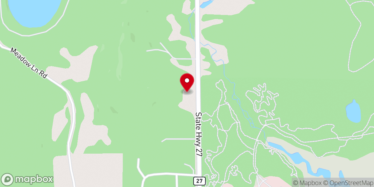 Map showing location of Spider Lake Church - Youth Center