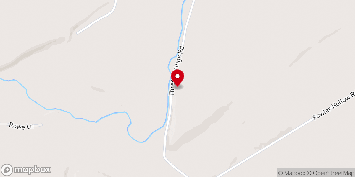 Map showing location of Three Springs Church - Covenant Brethren