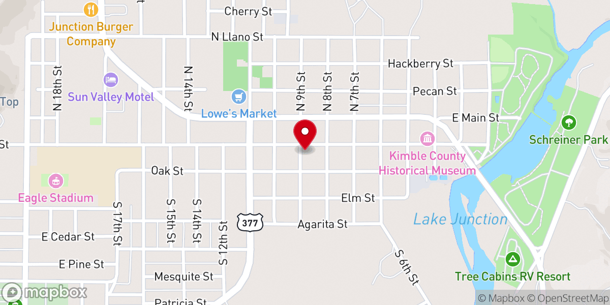 Map showing location of College Street Church of Christ
