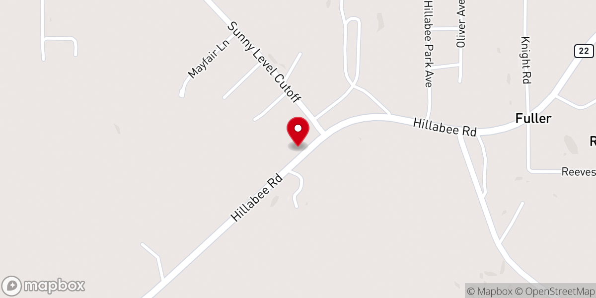 Map showing location of Hillabee Campground Umc