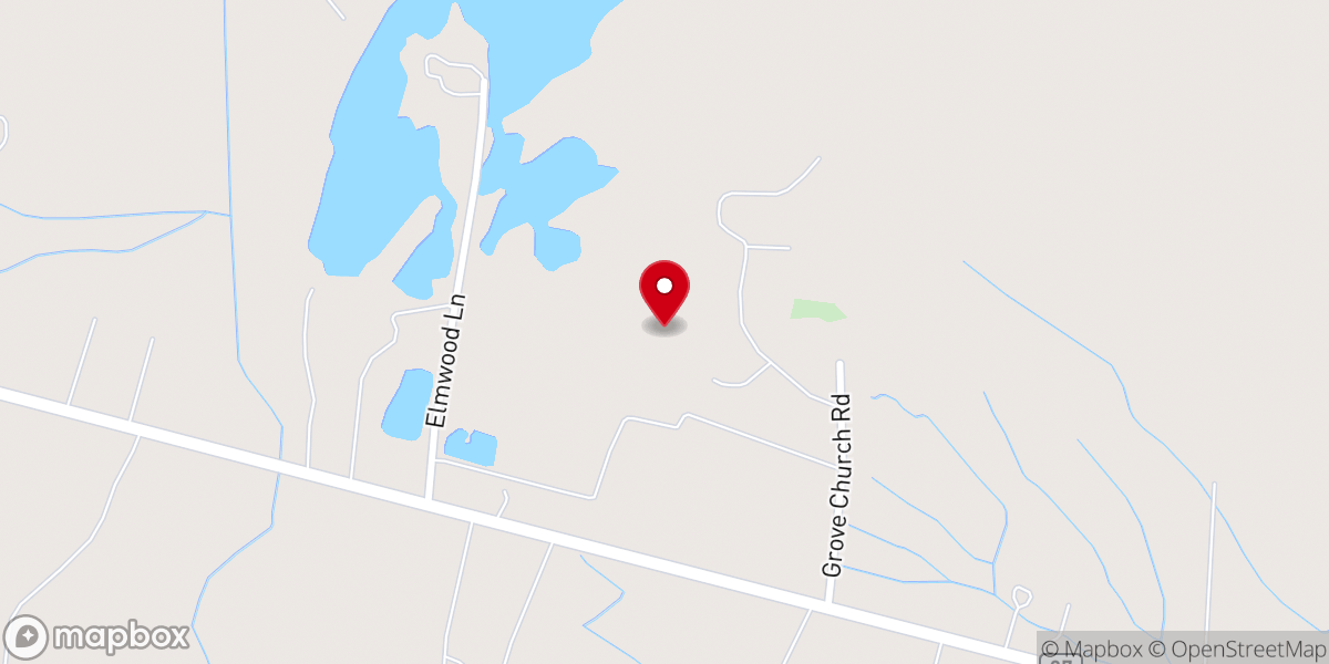 Map showing location of Pittman Grove Church