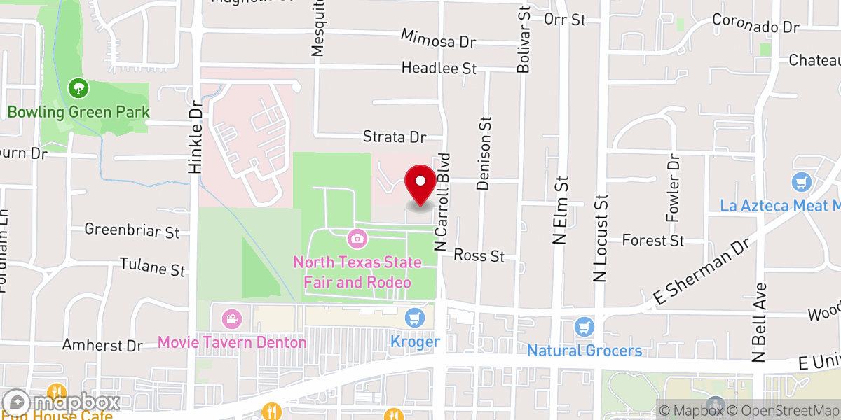 Map showing location of Central Baptist Church