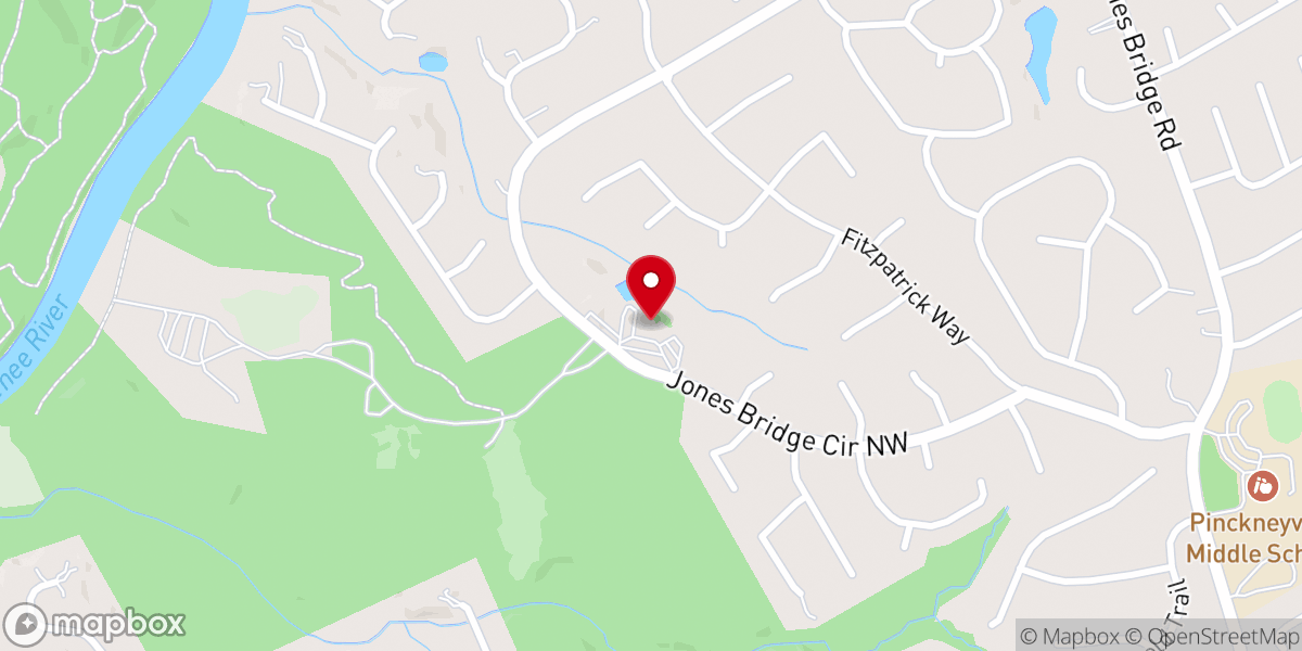 Map showing location of Simpsonwood United Methodist Church