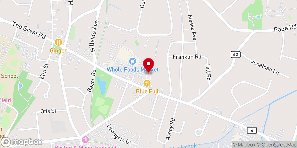 Map showing location of Trinity Church of Bedford