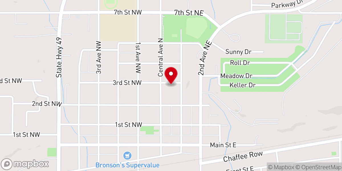 Map showing location of St Joseph's Catholic Church