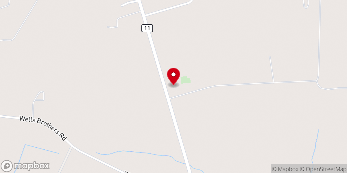 Map showing location of New Christian Chapel Baptist Church