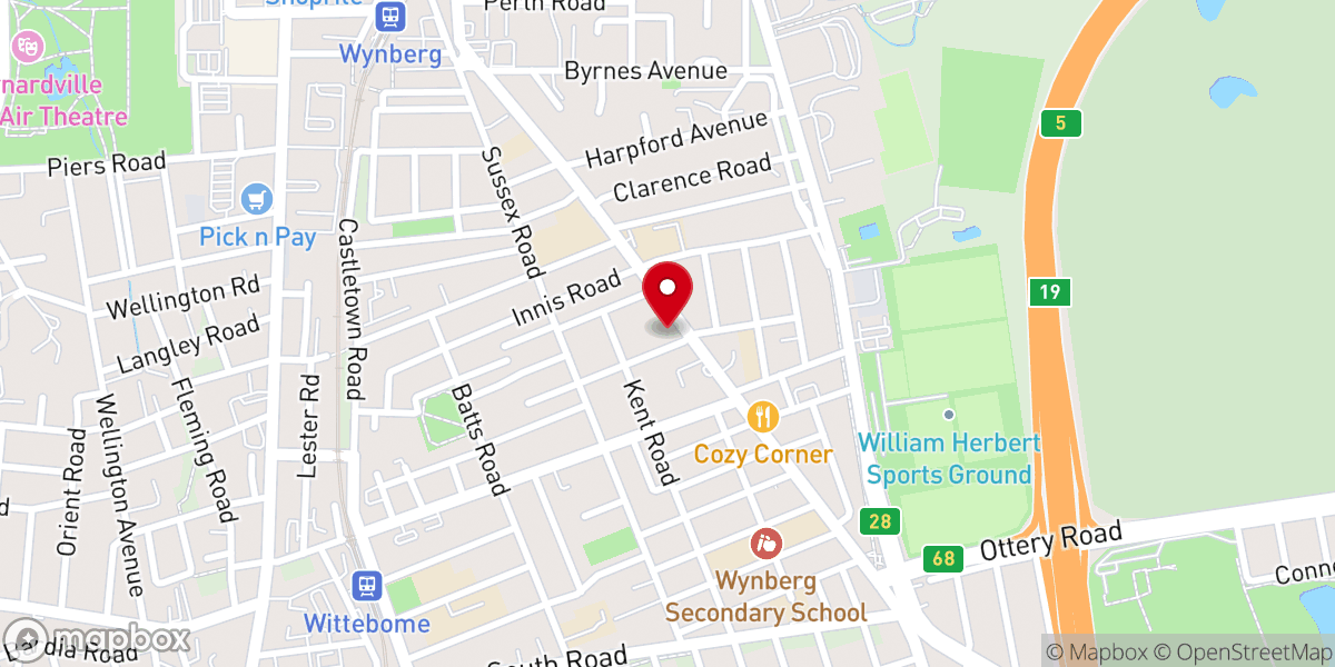 Map showing location of Emmanuel Anglican Church