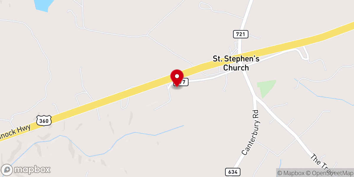 Map showing location of St Stephens Church