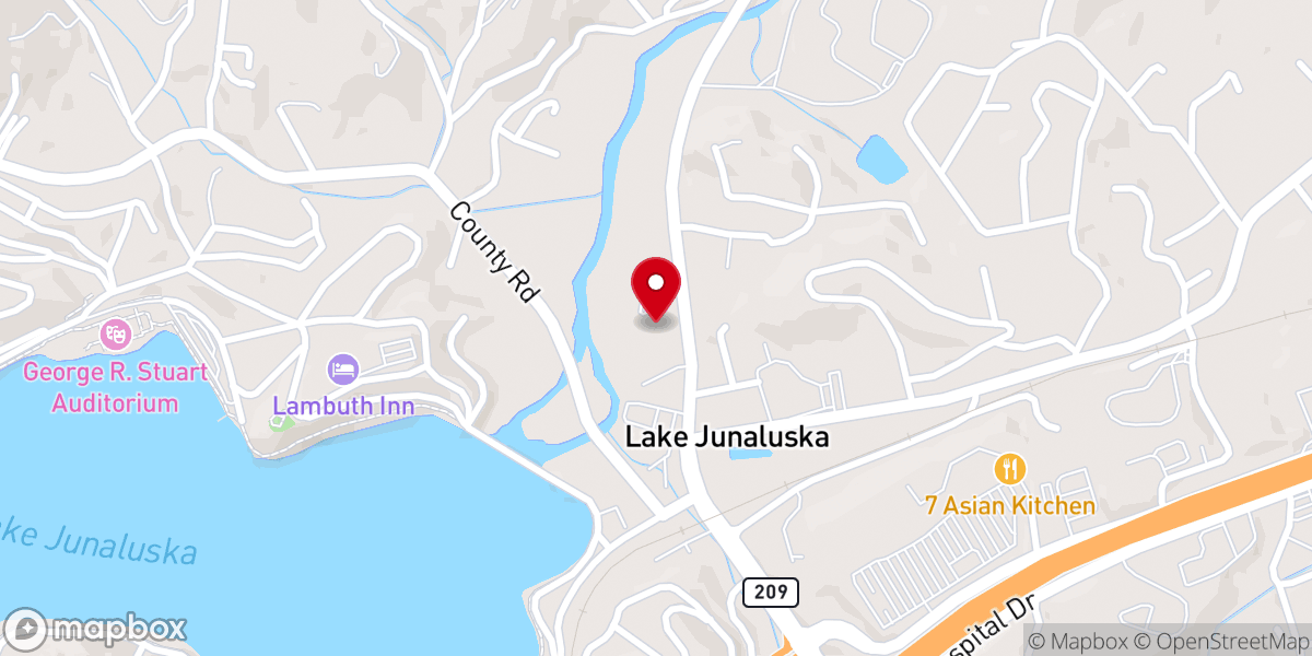 Map showing location of Woodland Baptist Church
