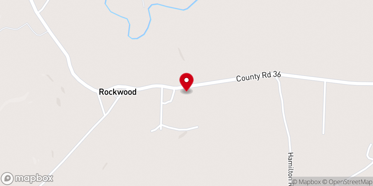 Map showing location of Rockwood Church