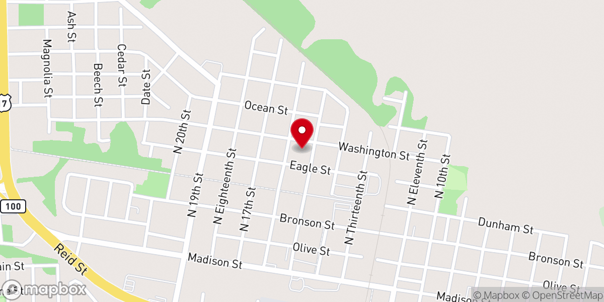 Map showing location of Palatka Church of God By Faith