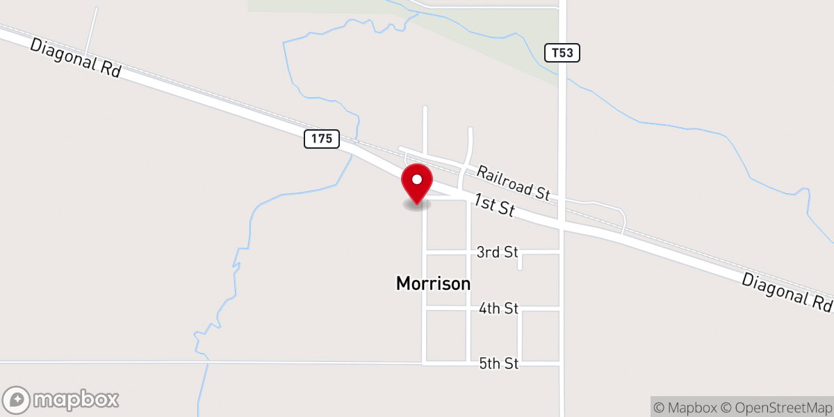 Map showing location of Morris Inn Steakhouse
