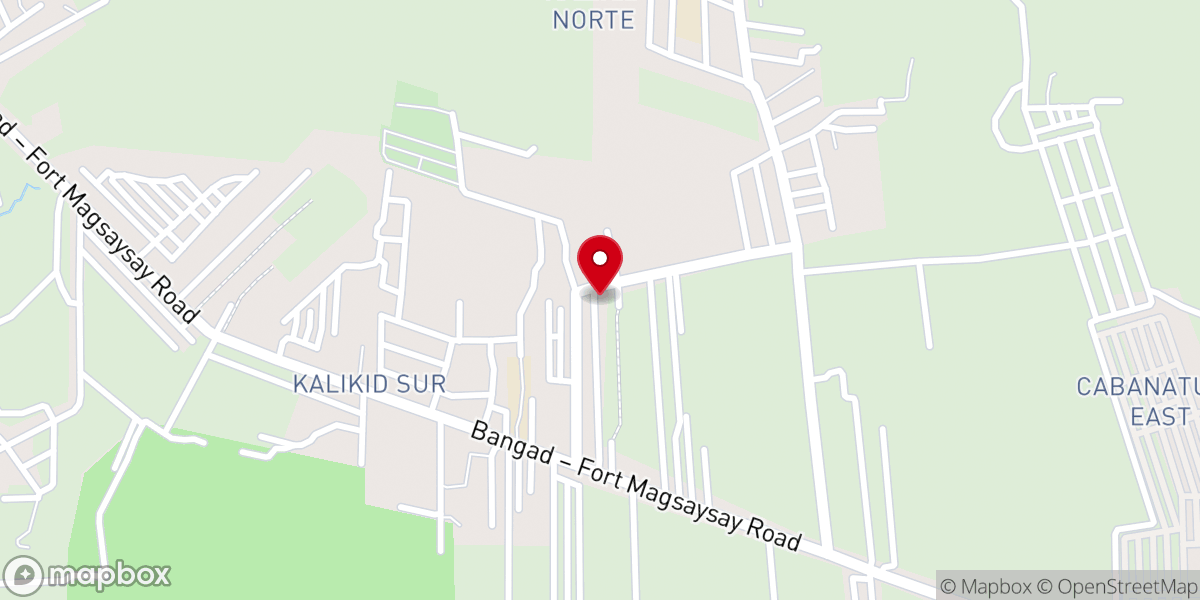 Map showing location of CCFBC -Cabanatuan Community of Faith Baptist Church (Kalikid)