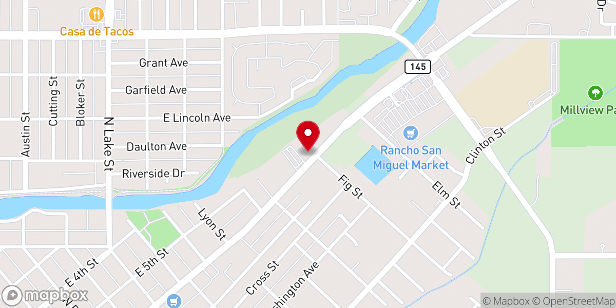 Map showing location of Grace Assembly of God Church