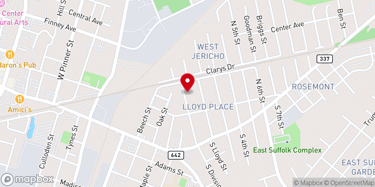 Map showing location of Allen Chapel African Methodist Episcopal Church parsonage