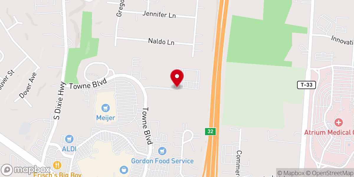 Map showing location of Towne Blvd Church of God - Food Distribution Center