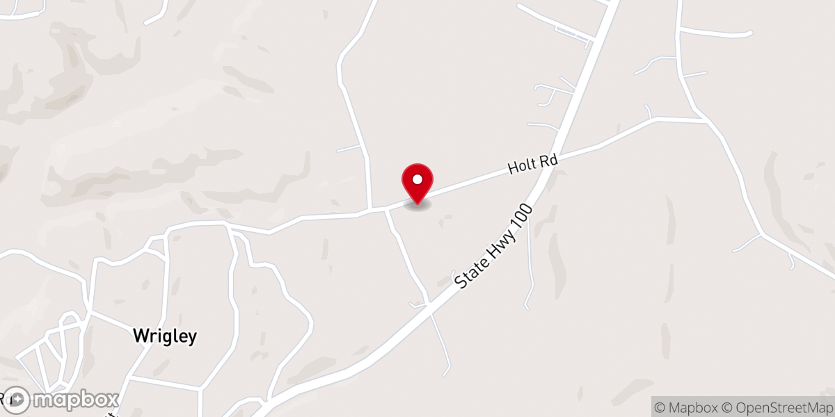 Map showing location of Wrigley Baptist Church