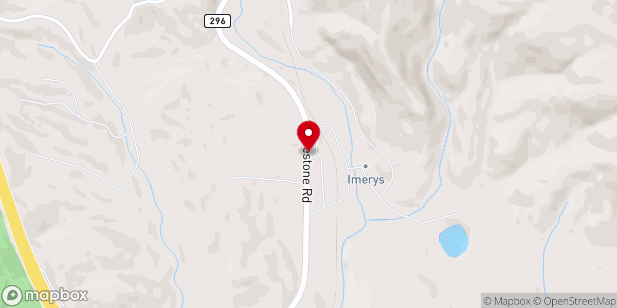 Map showing location of Mtn View Baptist Church