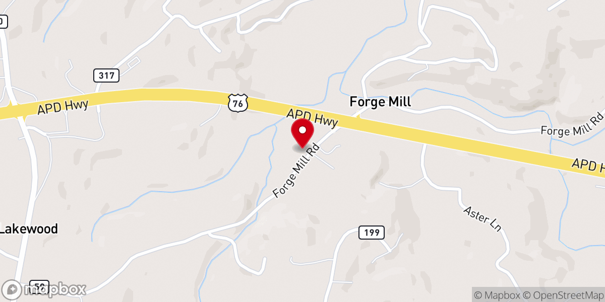 Map showing location of Shepherd of the Hills Lutheran Church