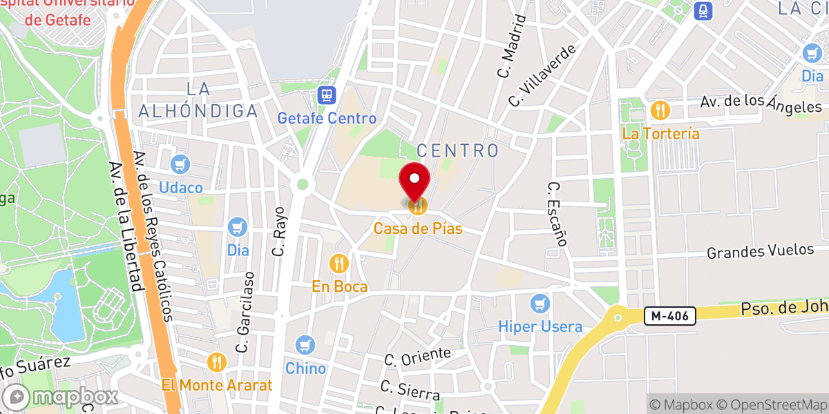 Map showing location of Iglesia La Inmaculada (Padres Escolapios)